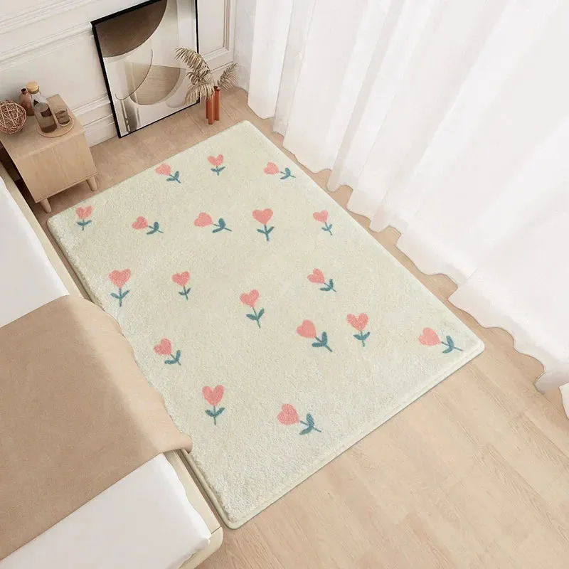 SINOTAO  -  Fluffy Soft Luxurious Carpet Girl Bedside Thickened Bedroom Nonslip Carpets Bedside Sofa Coffee Table Waterproof Antifouling Rug