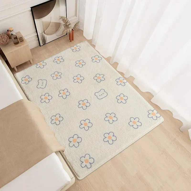 SINOTAO  -  Fluffy Soft Luxurious Carpet Girl Bedside Thickened Bedroom Nonslip Carpets Bedside Sofa Coffee Table Waterproof Antifouling Rug