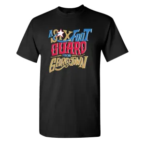 Six Foot Guard From Georgetown T-Shirt | Bubba Chucks Black Tee Shirt