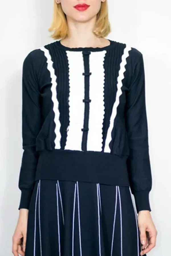 SK1083 SWEATER (BLK, NAVY)