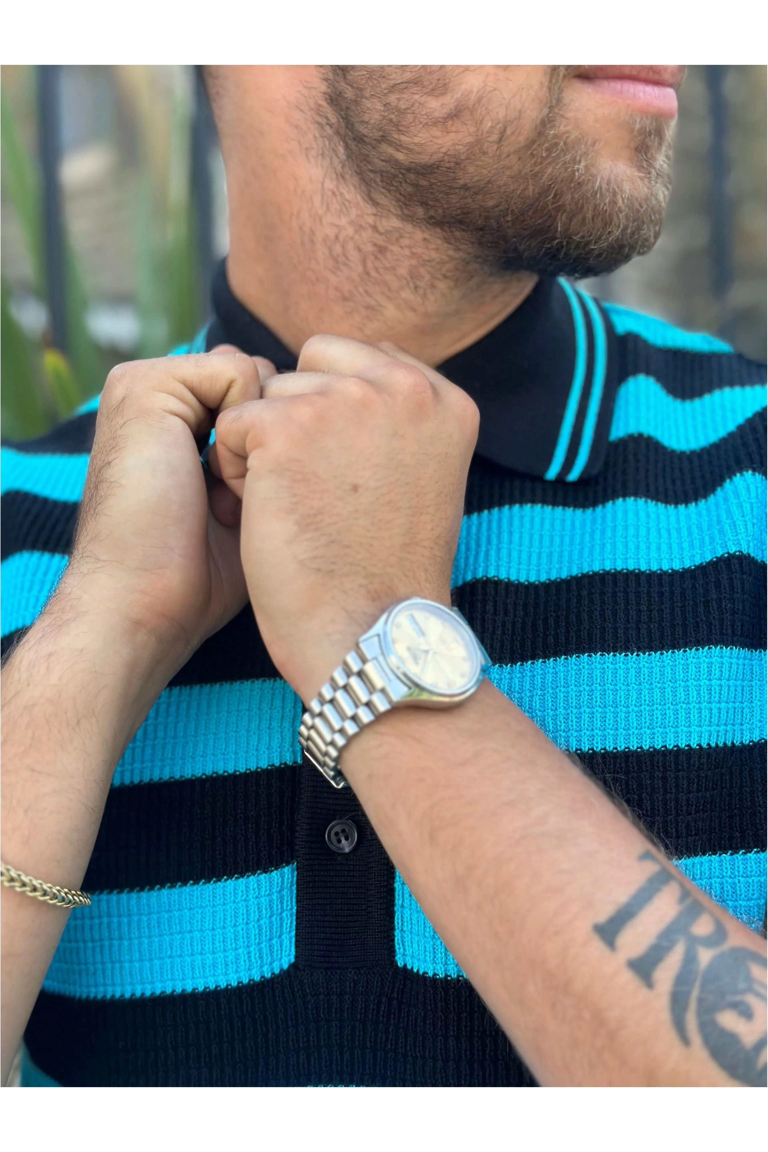Ska & Soul - Hall Fine Gauge Waffle Knit - Polo