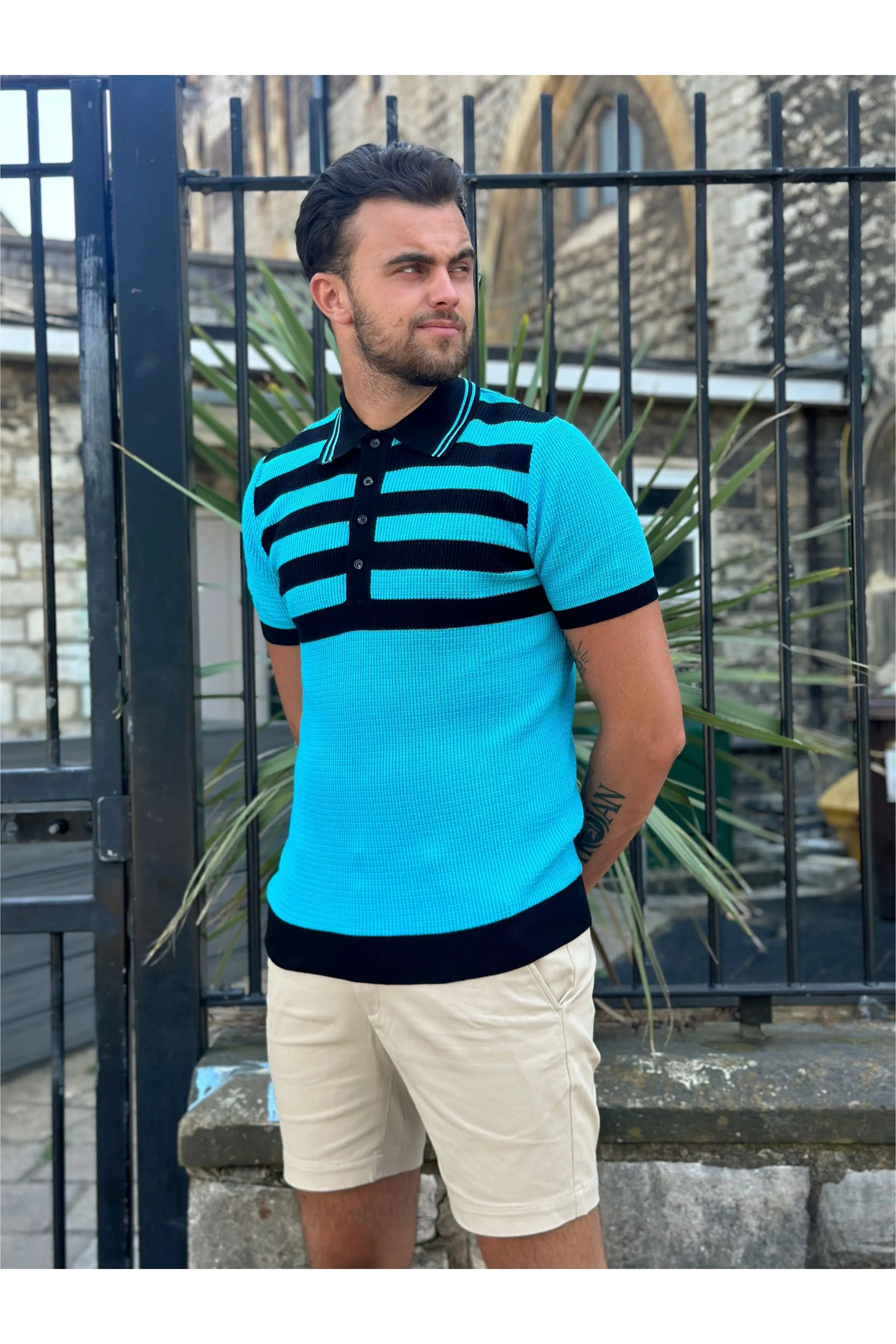 Ska & Soul - Hall Fine Gauge Waffle Knit - Polo