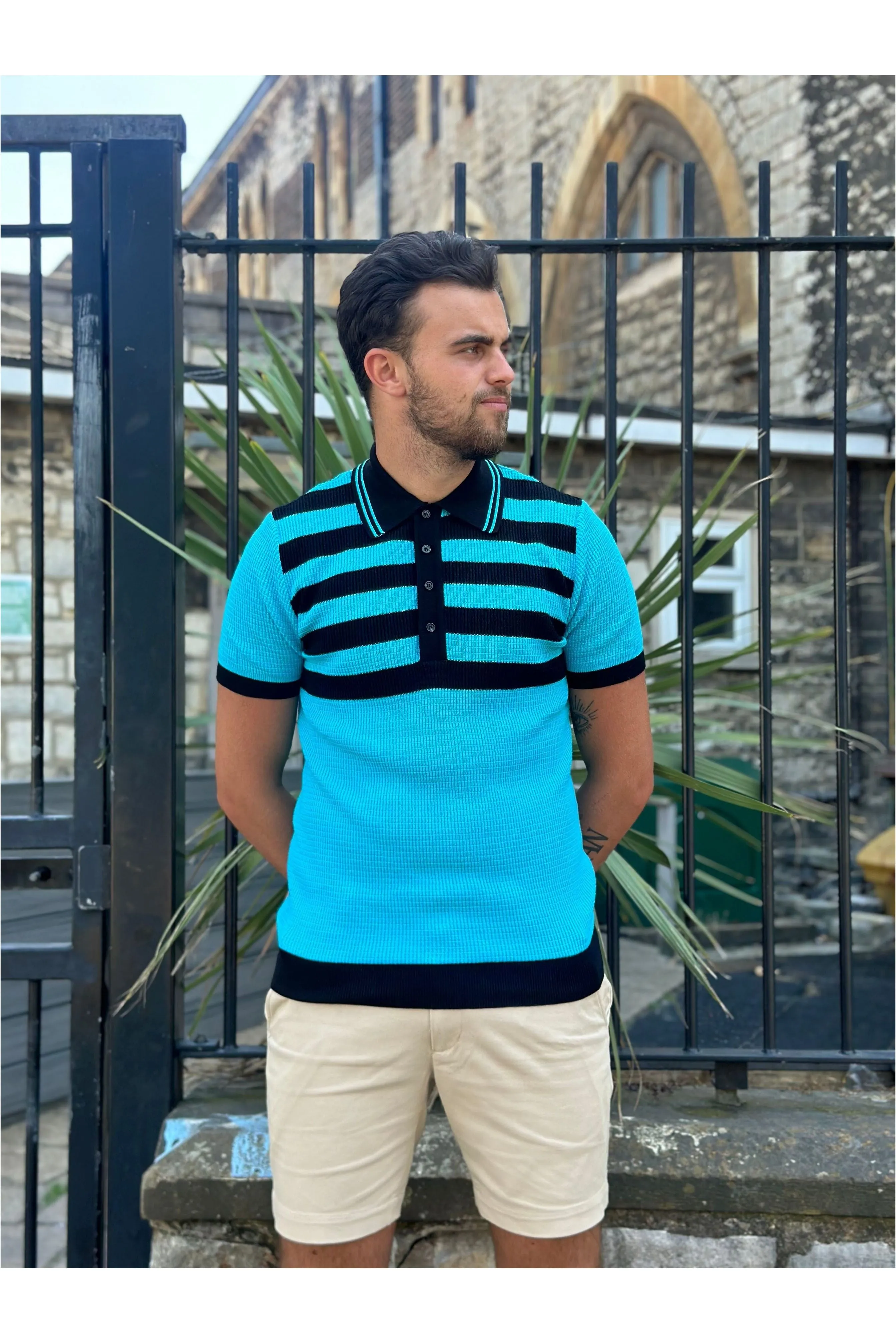 Ska & Soul - Hall Fine Gauge Waffle Knit - Polo