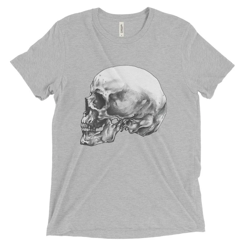 Skull Profile Short Sleeve T-Shirt Illustrated by Robert Bowen