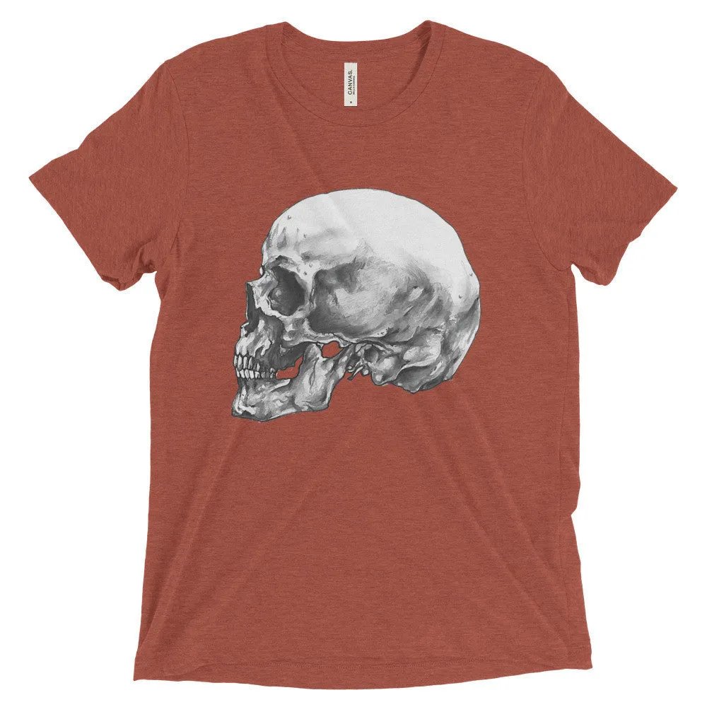 Skull Profile Short Sleeve T-Shirt Illustrated by Robert Bowen