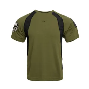 SKULL TACTICAL COLOR BLOCK RAGLAN GRAPHIC TEE