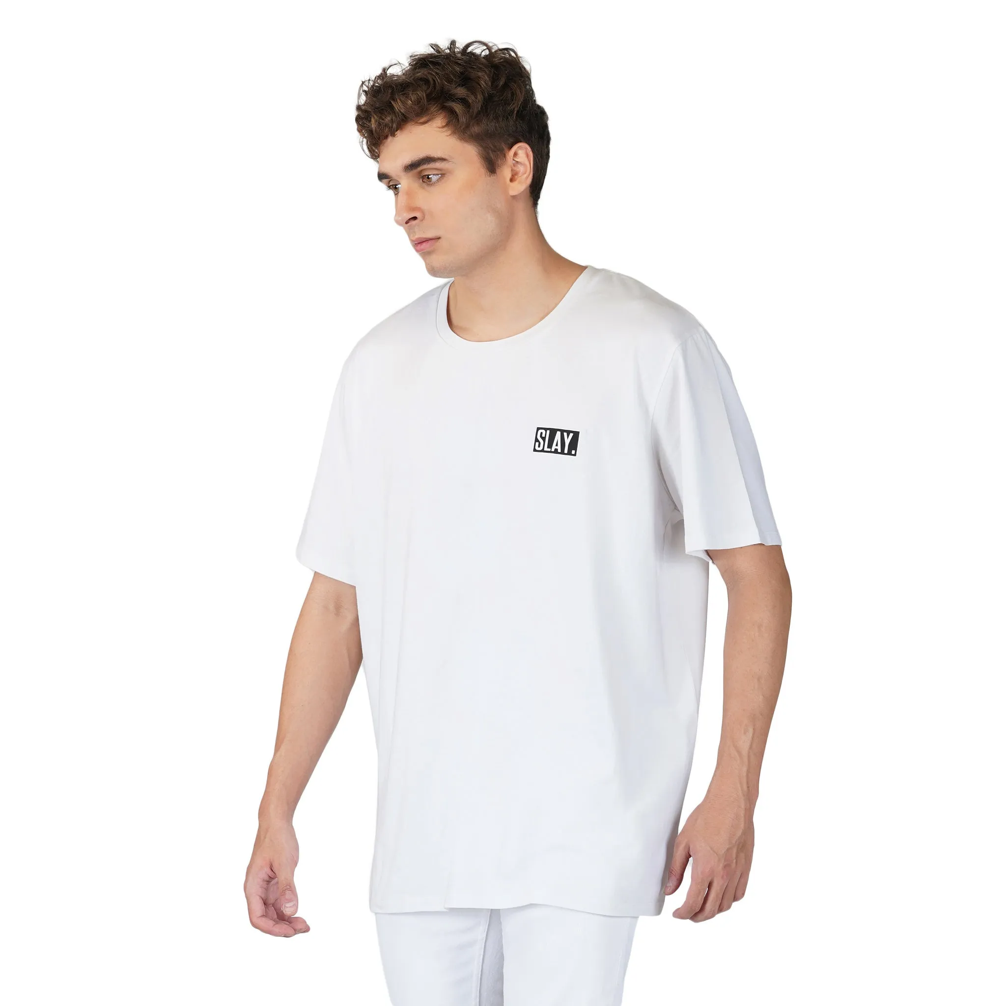 SLAY. Men's Have a Nice Day Oversized Drop Shoulder T shirt