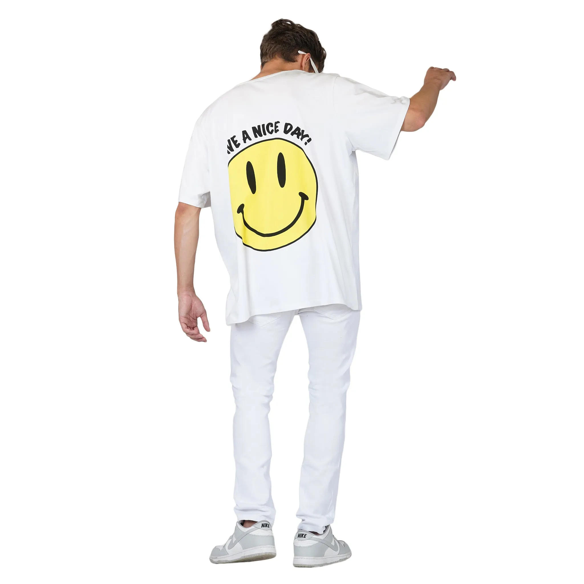 SLAY. Men's Have a Nice Day Oversized Drop Shoulder T shirt