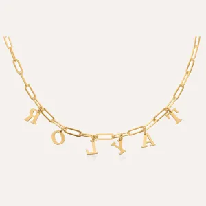 Sleek Chain Name Pendant Necklace
