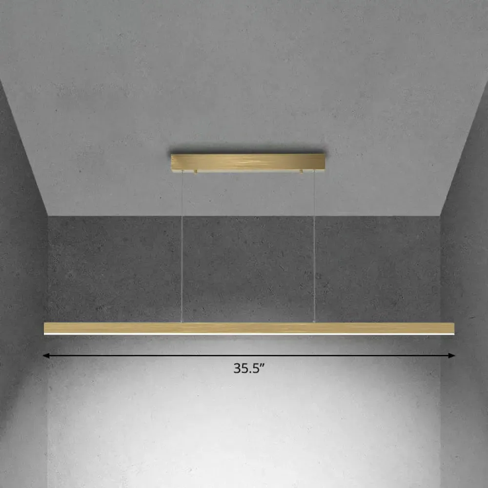 Sleek Metallic LED Pendant Chandelier for Conference Rooms