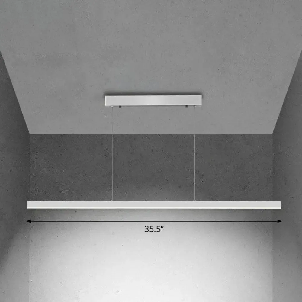 Sleek Metallic LED Pendant Chandelier for Conference Rooms