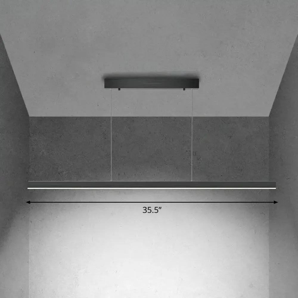 Sleek Metallic LED Pendant Chandelier for Conference Rooms