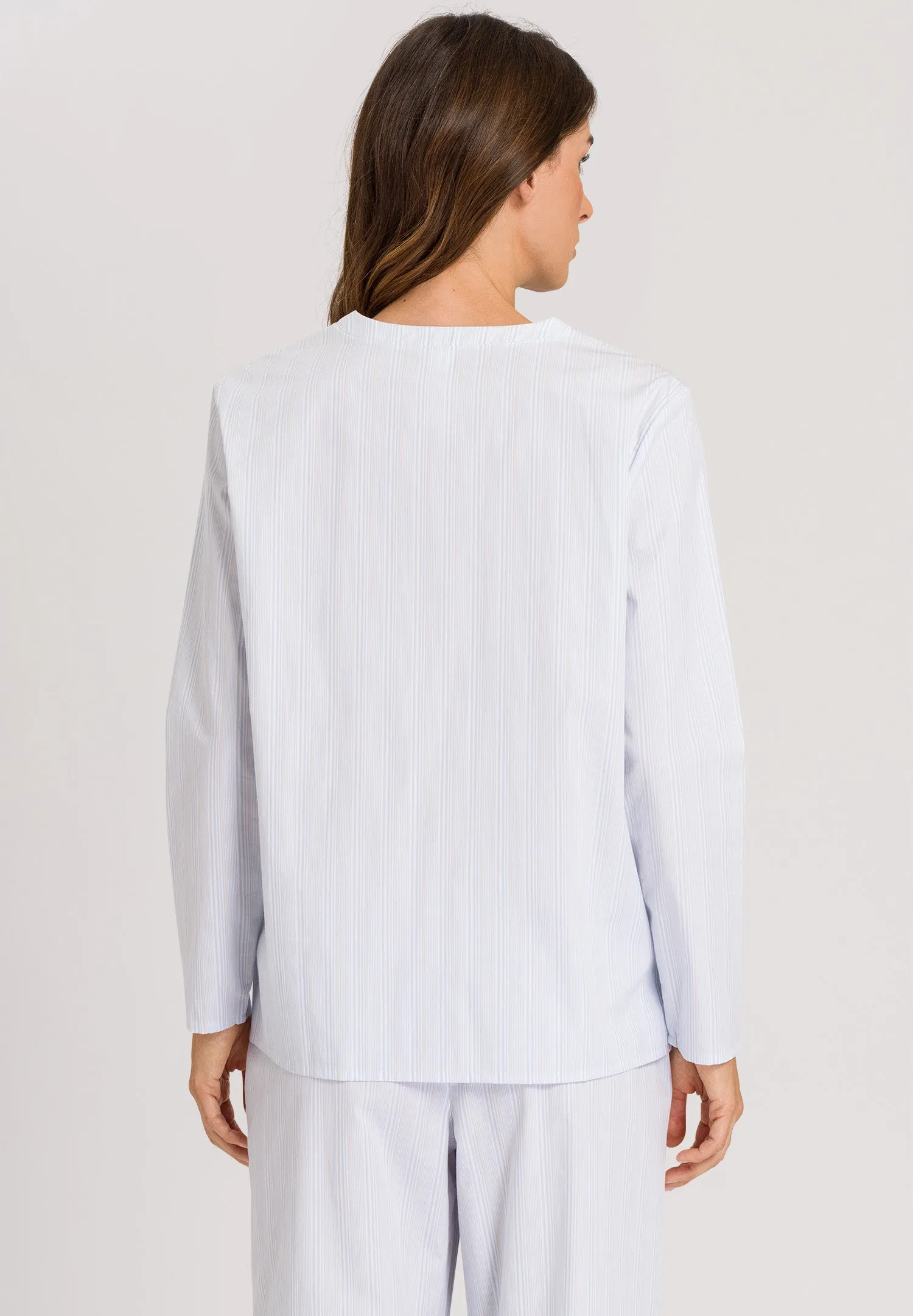 Sleep And Lounge Cotton Notch Collar Shirt | Dreamy Stripe 77457-2369