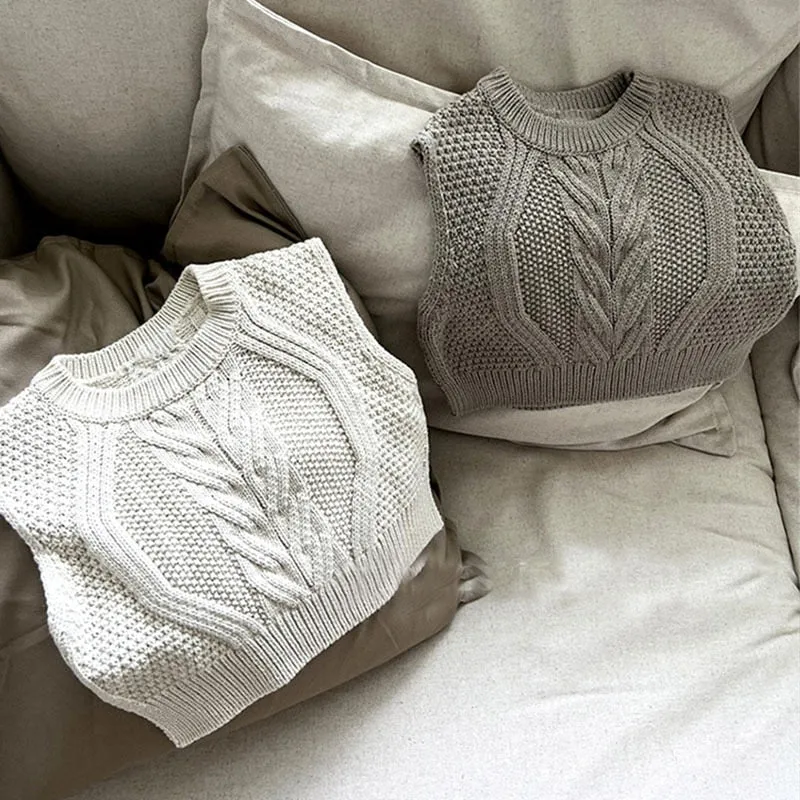 Sleeveless Knit Vest Sweater