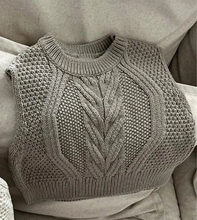 Sleeveless Knit Vest Sweater