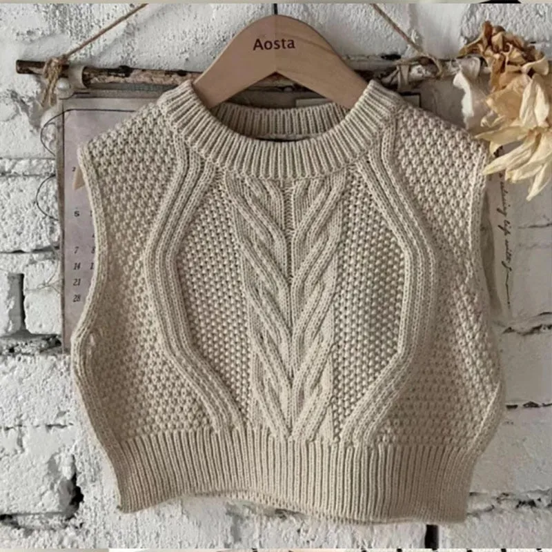 Sleeveless Knit Vest Sweater