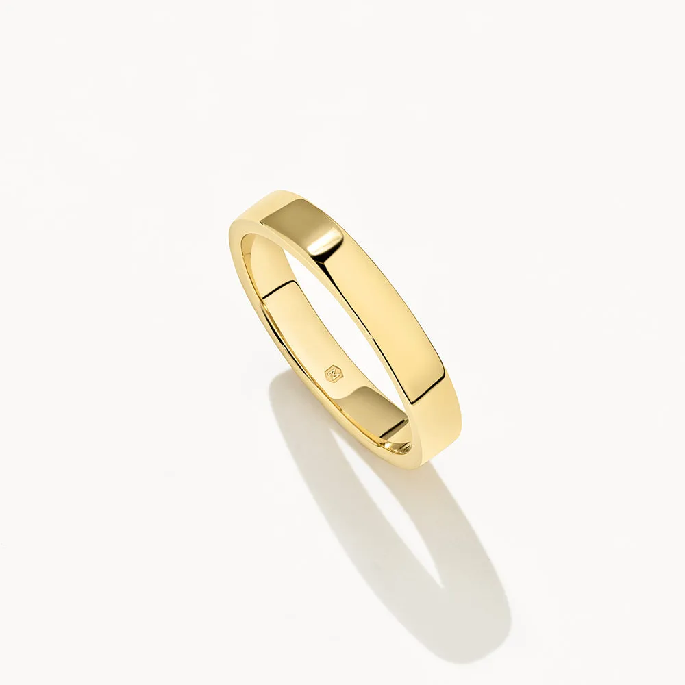Slim Boyfriend Stacker Ring in Gold