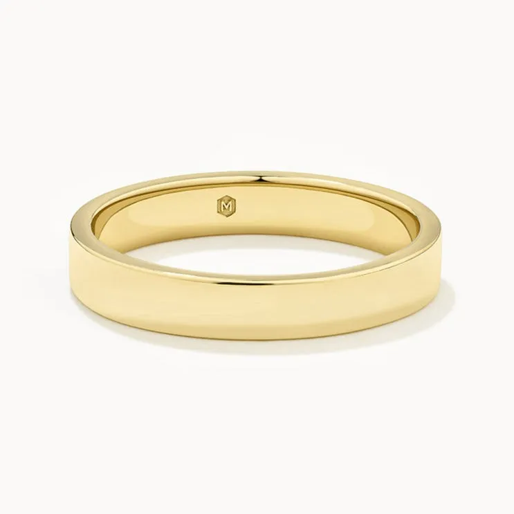 Slim Boyfriend Stacker Ring in Gold