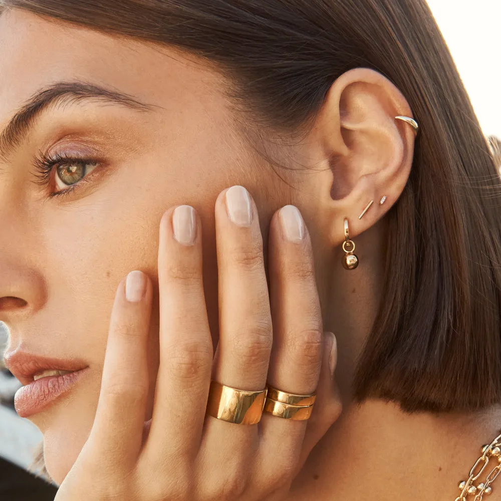 Slim Boyfriend Stacker Ring in Gold