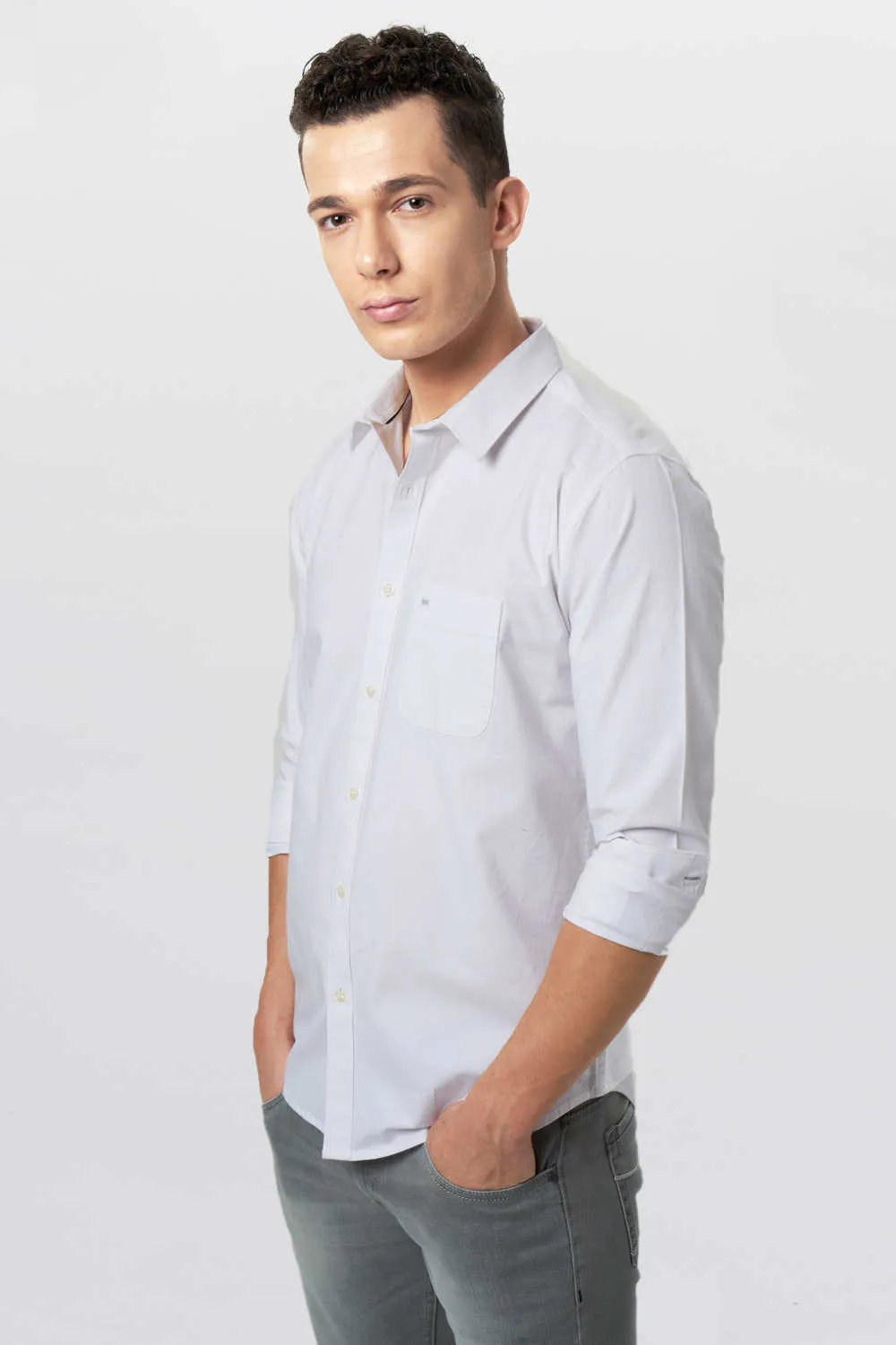 Slim Fit Chambray Shirt