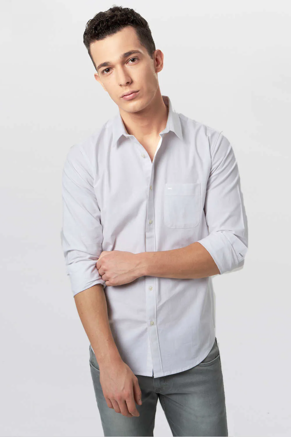Slim Fit Chambray Shirt