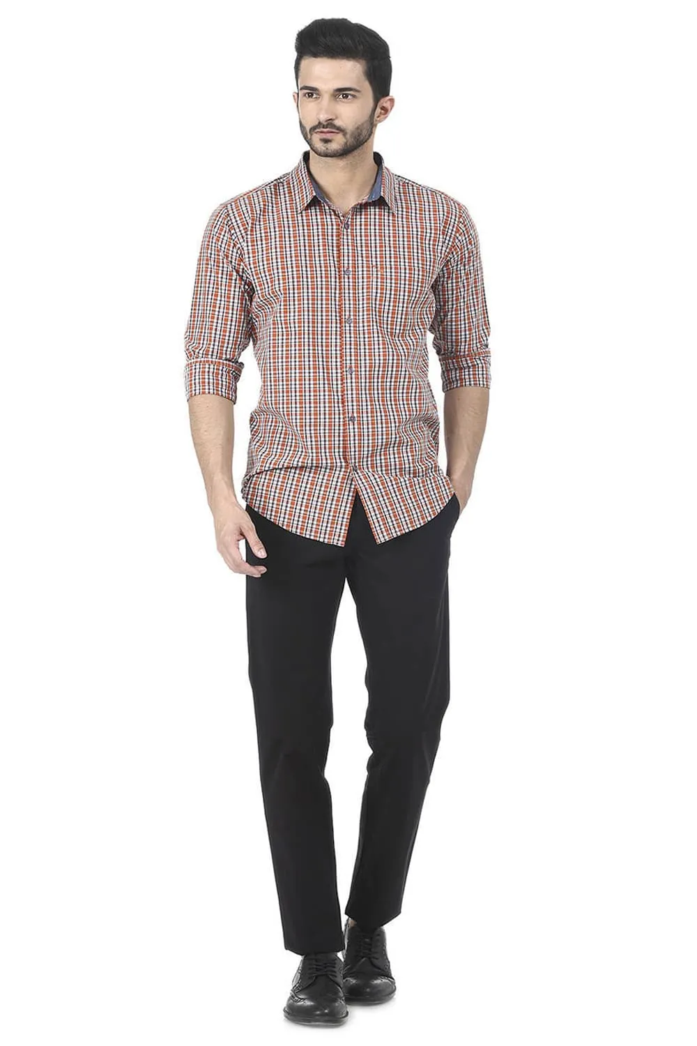 Slim Fit Khaki Twill Trouser