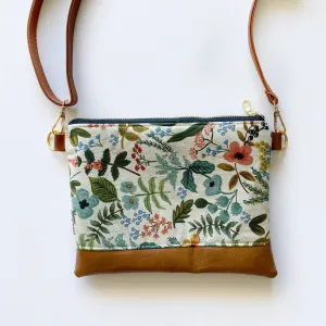 Small crossbody bag in rifle paper linen floral
