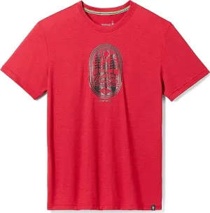 Smartwool Unisex Mountain Trail Graphic Short Sleeve Tee Slim Fit Rhythmic Red | Buy Smartwool Unisex Mountain Trail Graphic Short Sleeve Tee Slim Fit Rhythmic Red here | Outnorth