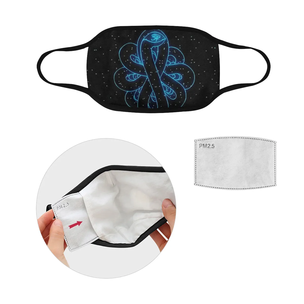 SNAKE OF CREATION WADJET Mouth Mask in One Piece (2 Filters Included)