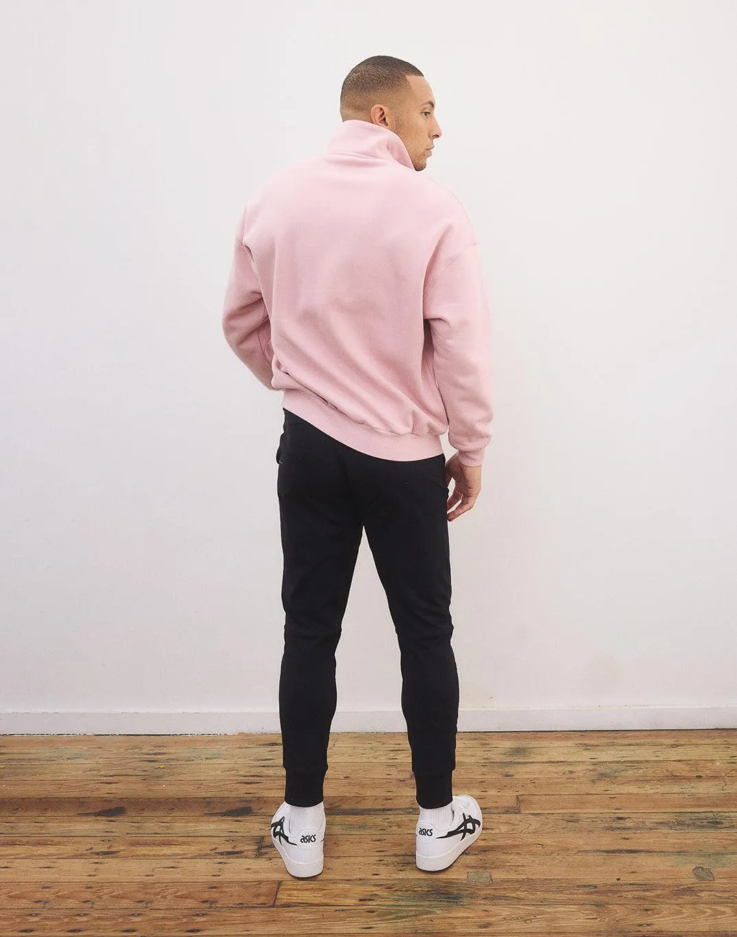 Snap Collar Sierra Sweatshirt in Dusty Pink
