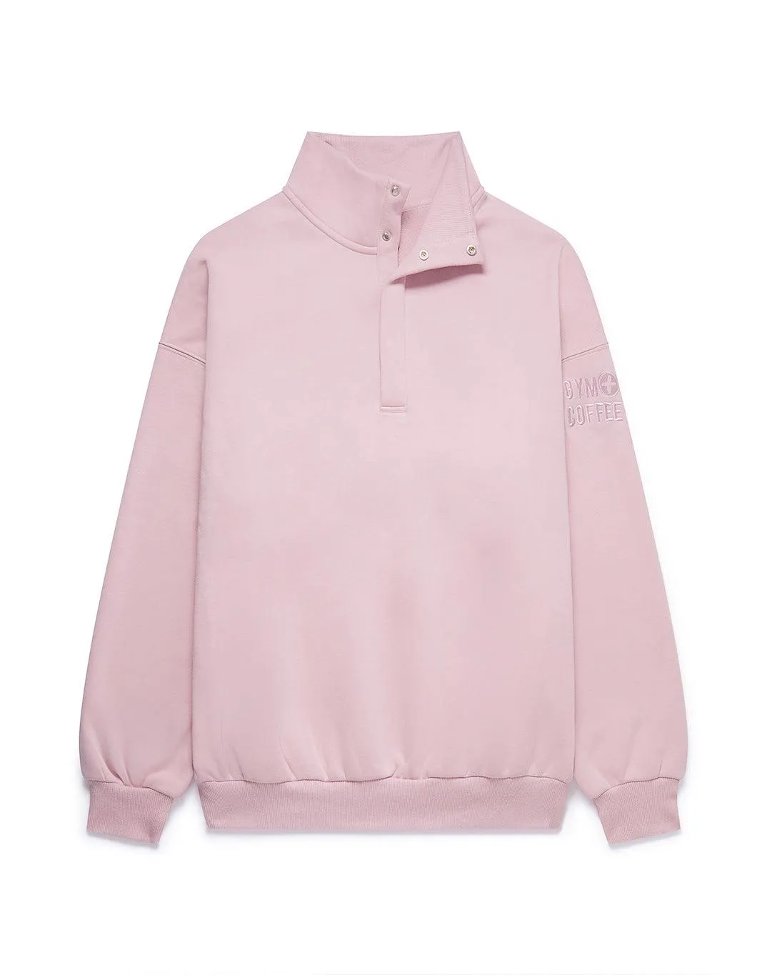 Snap Collar Sierra Sweatshirt in Dusty Pink