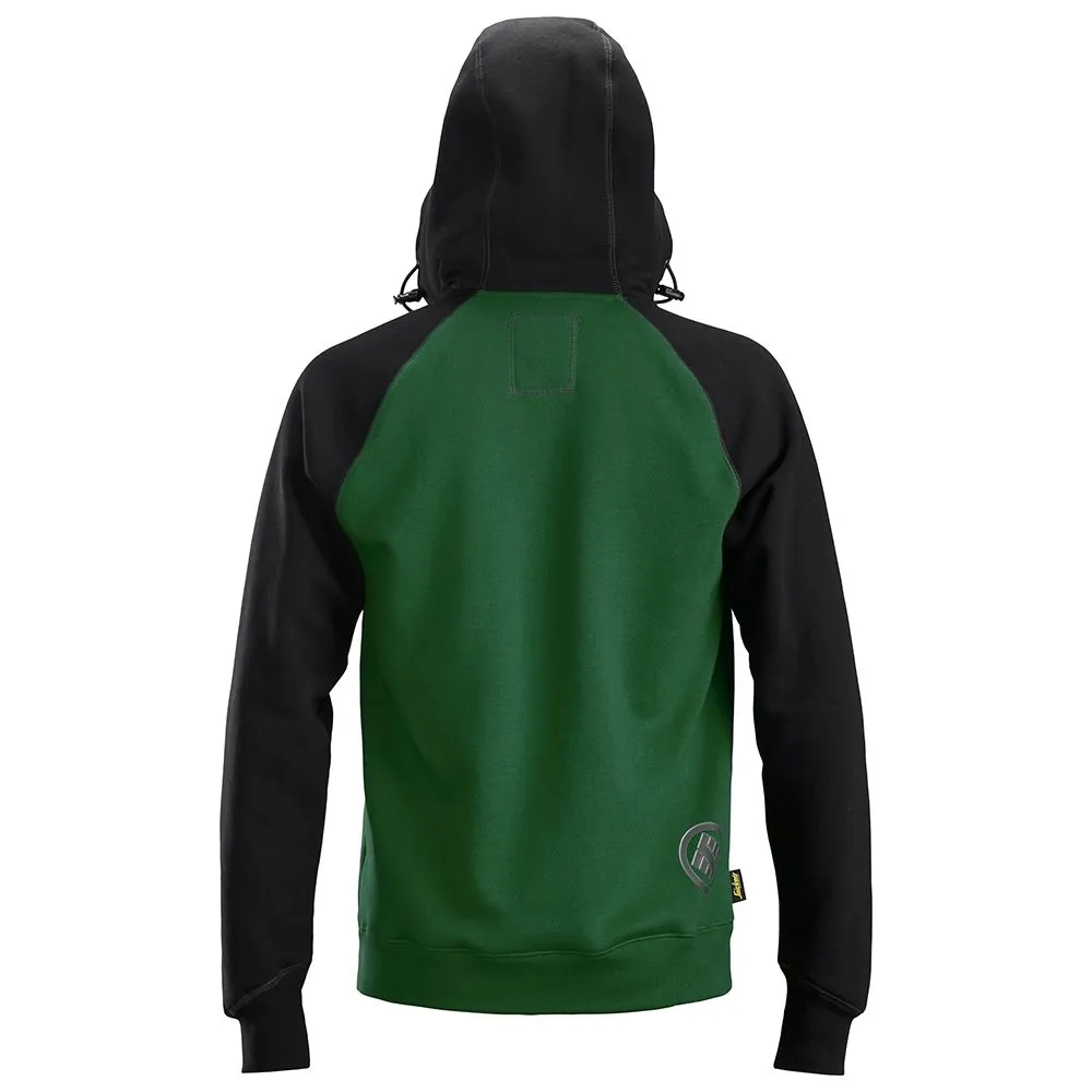 Snickers&#x20;2888&#x20;AllroundWork,&#x20;Logo&#x20;Full&#x20;Zip&#x20;Hoodie&#x20;-&#x20;Forest&#x20;Green