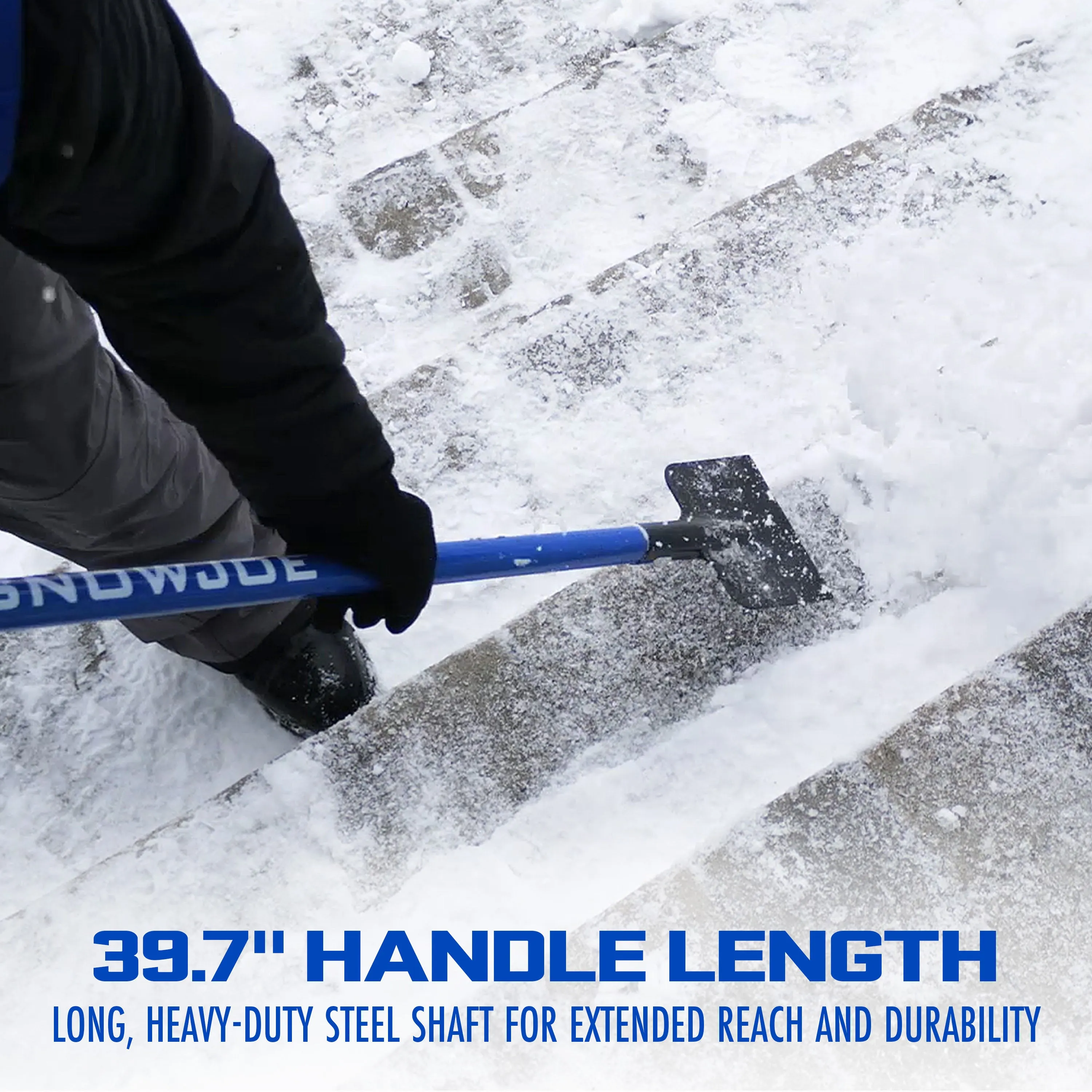 Snow Joe SJEG700 Spring-Loaded Impact-Reducing Steel Ice Chopper | 7-Inch x 5.5-Inch | Shock-Absorbing Handle