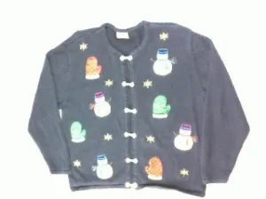 Snowman Who Wear Mittens- Medium Christmas Sweater
