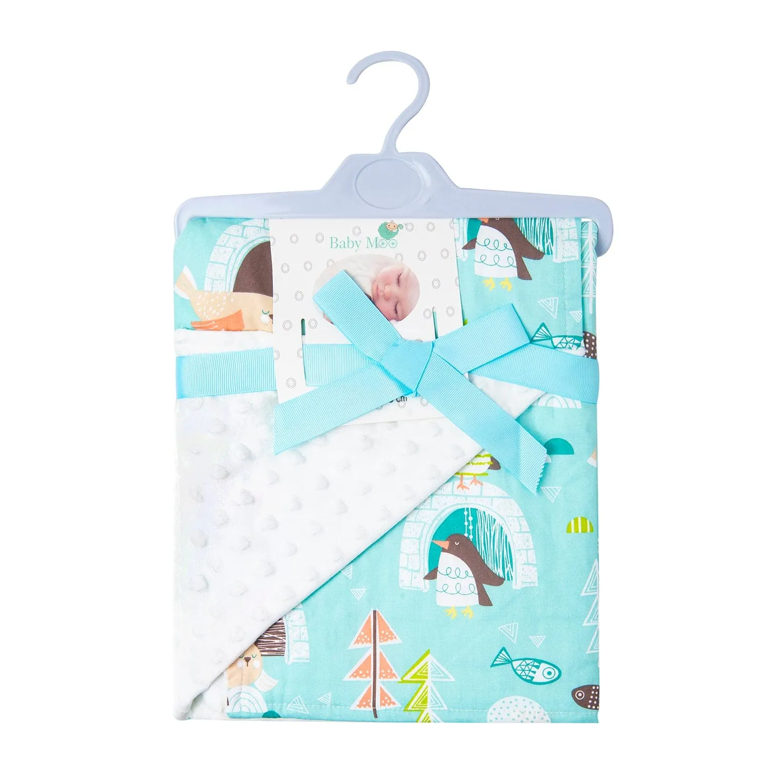 Snowy Penguin Cozy Reversible Bubble Blanket Multicolour