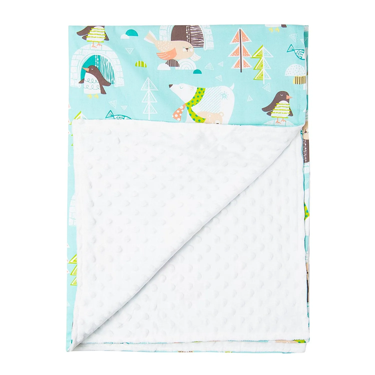 Snowy Penguin Cozy Reversible Bubble Blanket Multicolour
