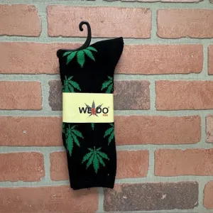 Socks - Leaf Black And Green