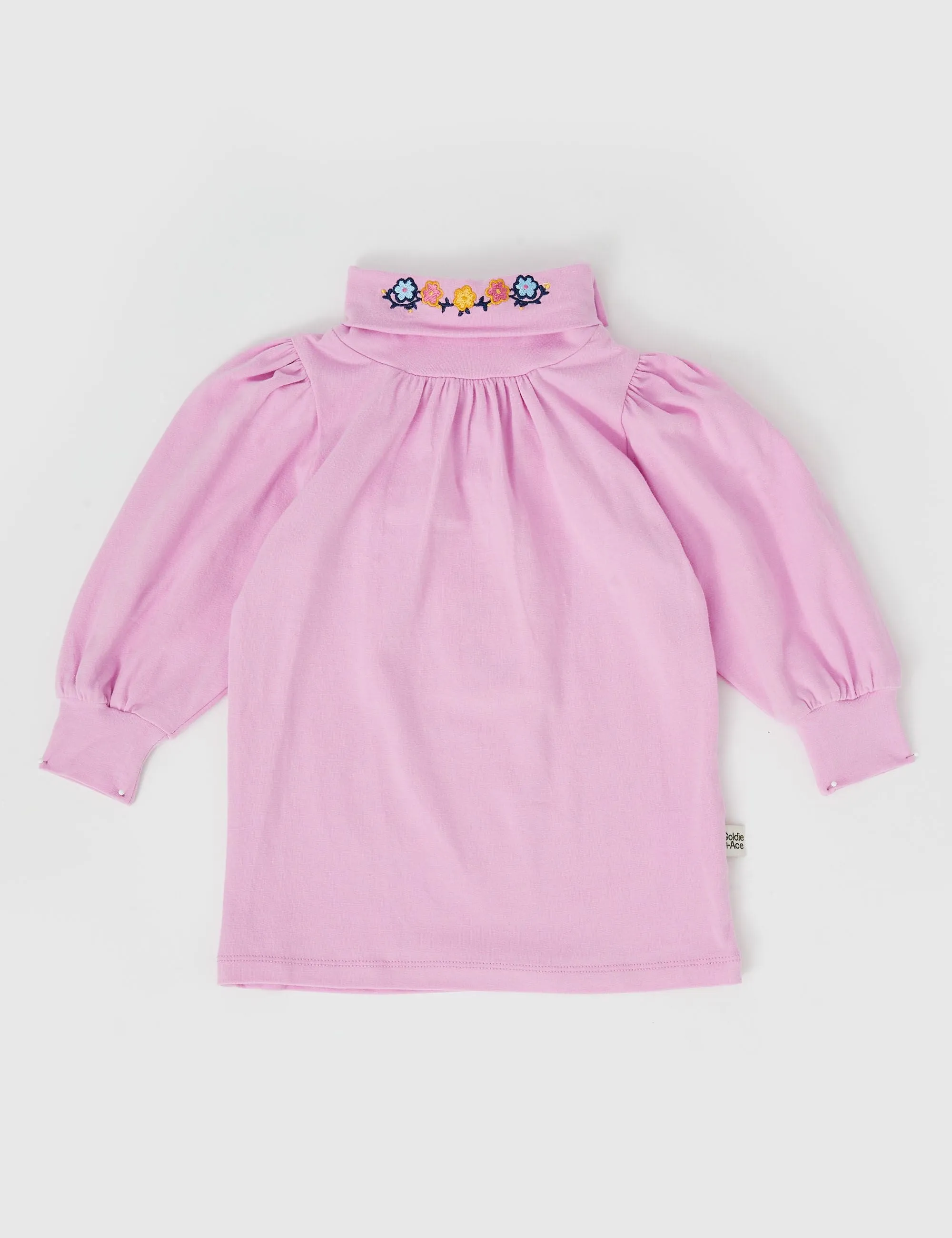 Sofia Embroidered Puff Sleeve Skivvy