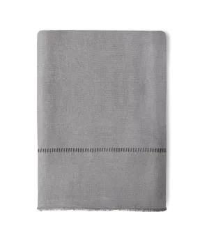 Soft Grey Hand Loom Linen Throw