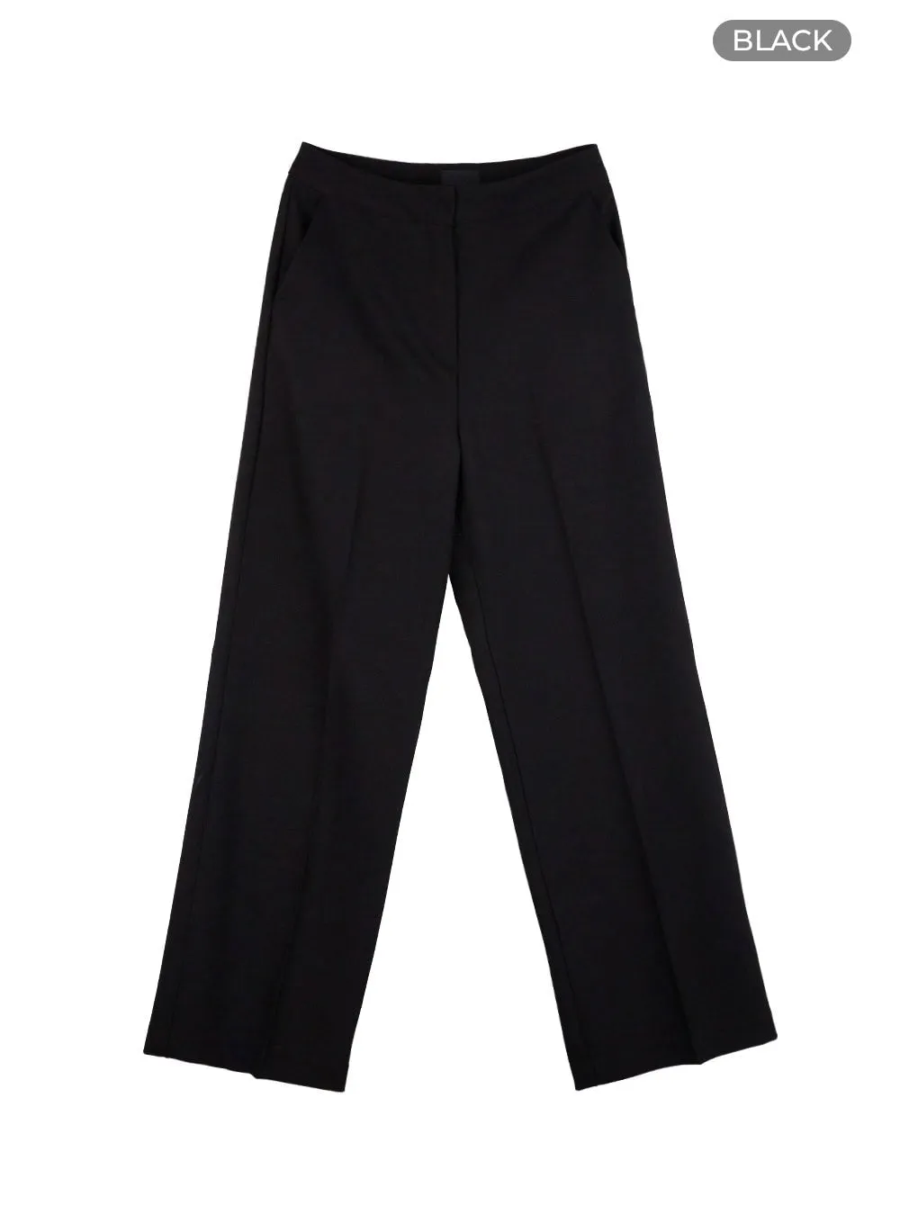 Solid Chic Tailored Pants OO429