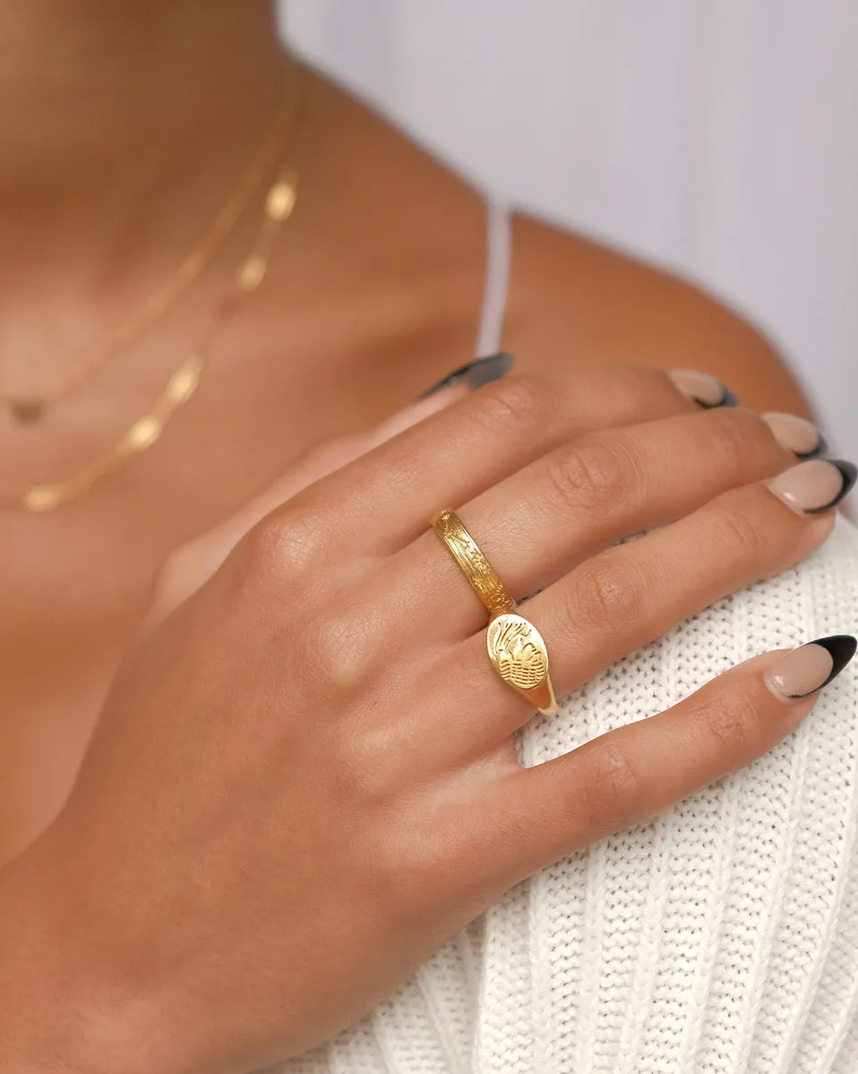 Solid Gold Dante Ring