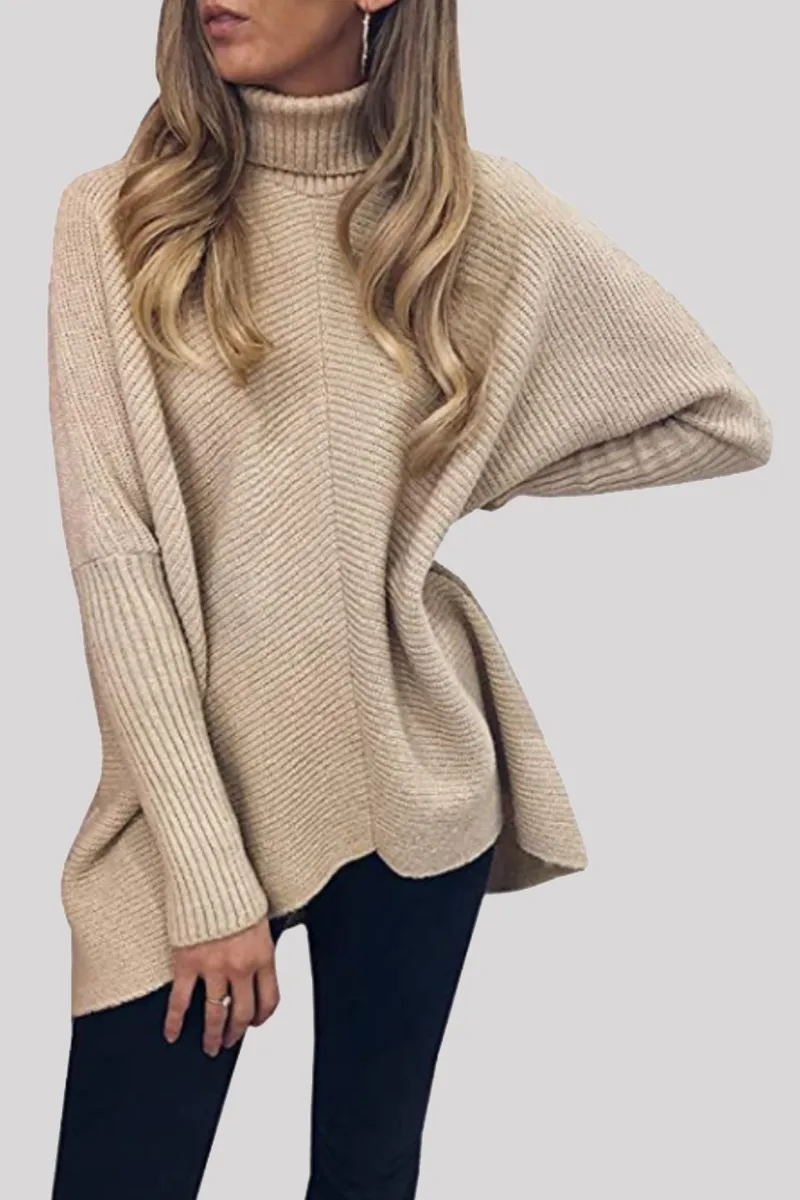 Solid Split Joint Basic Turtleneck Tops Sweater£¨7 colors£©