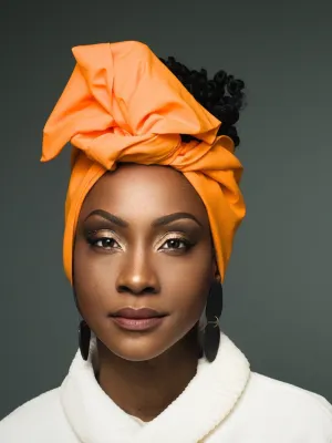 Solid Wired Headwrap Orange Chloe