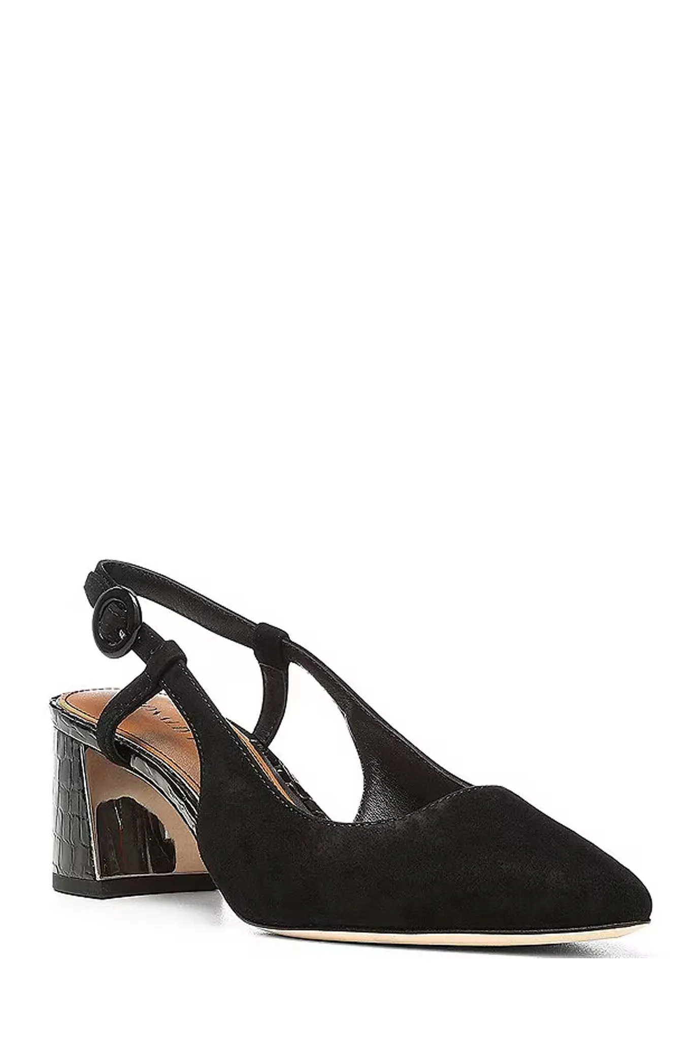 Song Croc Heel - Black Suede