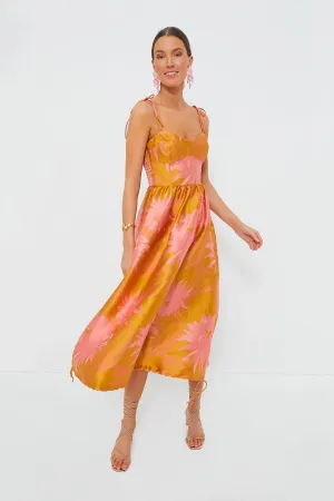 Sorbet Jacquard Strapless Dress