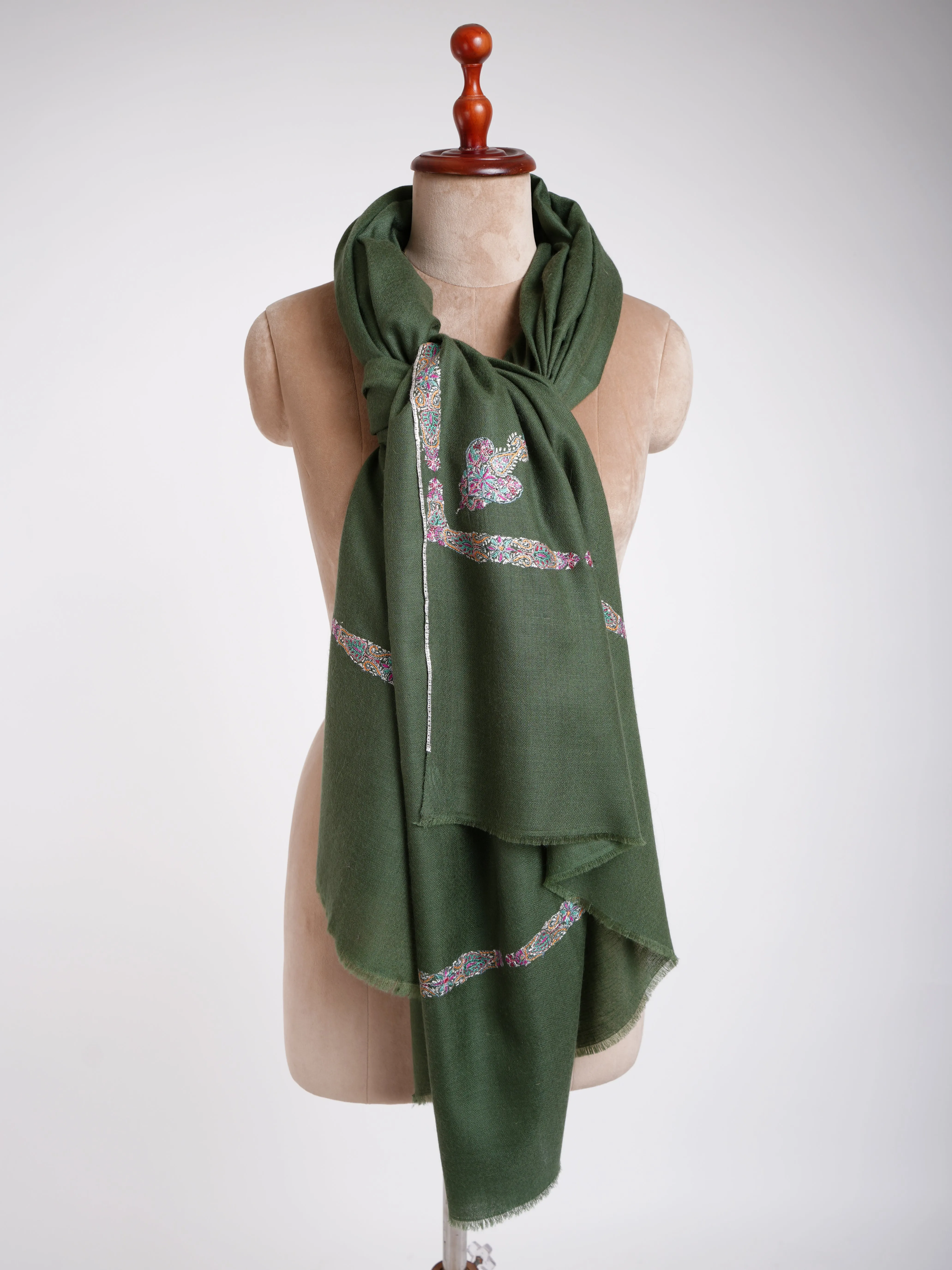 Sozni Embroidered Unique Pure Pashmina