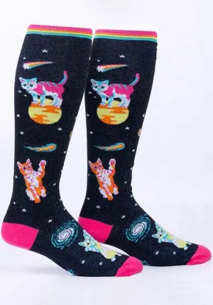 Space Cats [Curvy] | KNEE HIGH SOCKS