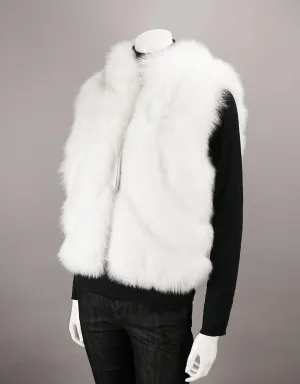 Sporty Fox Zip Vest- White