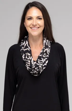 Squiggles Twisted Jersey Neck Scarf