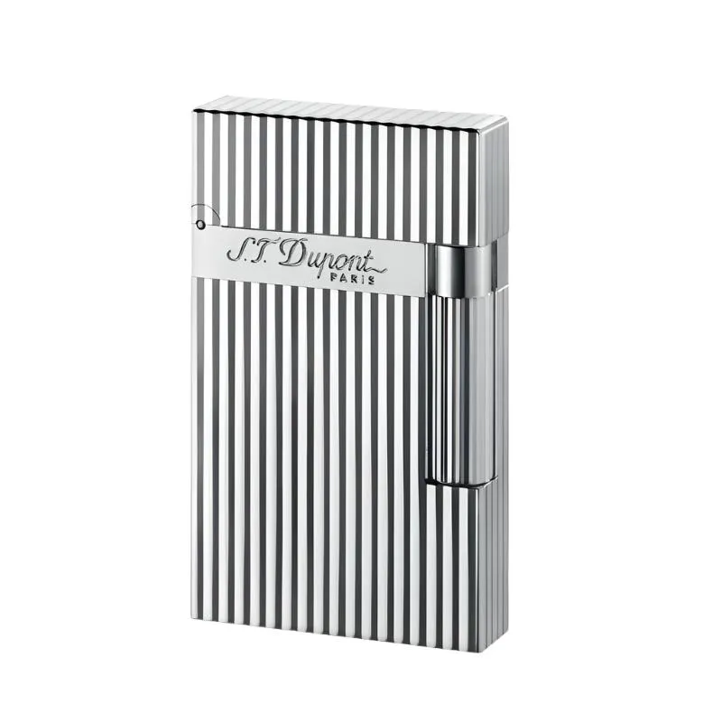 S.T. Dupont Line 2 Vertical Lines Silver Plated Lighter